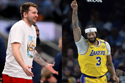 Foto interpuestas de Luka Doncic y Anthony Davis cambian de equipo