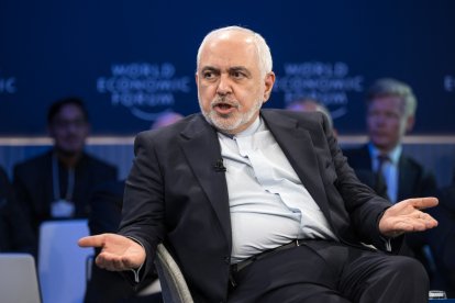 Mohammad Javad Zarif, durante el Foro Económico Mundial de 2025
