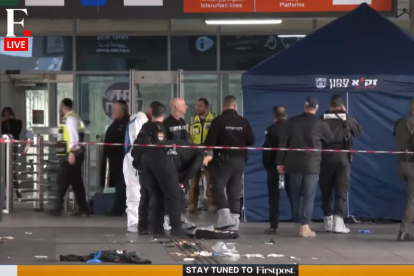 Escena de presunto ataque terrorista en Haifa, Israel