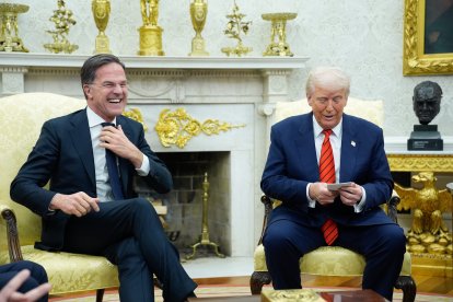 Donald Trump recibe al secretario general de la OTAN, Mark Rutte, en la Casa Blanca