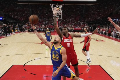 Stephen Curry, frente a los Houston Rockets
