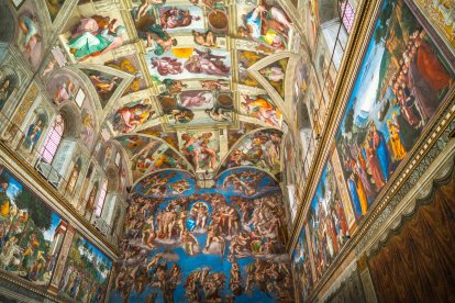 Imagen de la cúpula de la capilla Sixtina, en el Vaticano