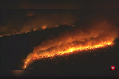 Imagen aérea del incendio en Nueva Jersey