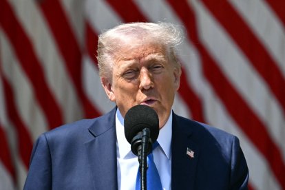 Trump en el Jardín de Rosas de la Casa Blanca/ Mandel Ngan