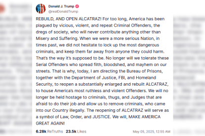 Trump on reopening Alcatraz