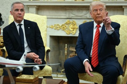 Donald Trump y Mark Carney en el Despacho Oval