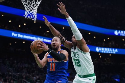 Jalen Brunson, la estrella de los Knicks, durante la serie contra Celtics