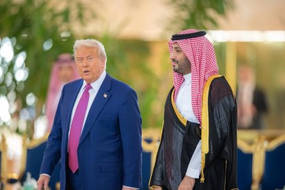 President Donald Trump with Saudi leader Mohammed bin Salman