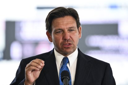 El gobernador DeSantis durante un evento en Fort Lauderdale/ Chandan Khanna