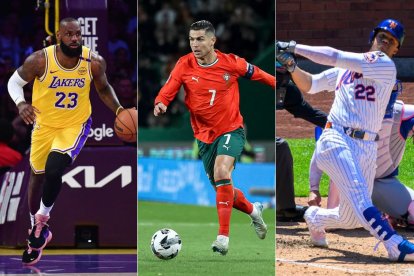 LeBron James, Cristiano Ronaldo y Juan Soto