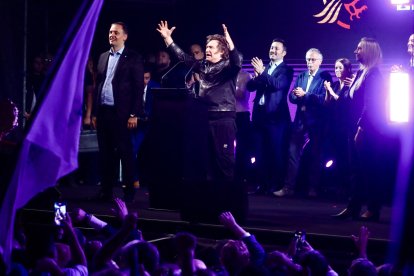Acto de campaña encabezado por el presidente Milei/ Stringer