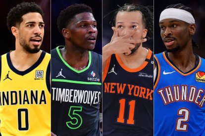Tyrese Haliburton, Anthony Edwards, Jalen Brunson y Shai Gilgeous-Alexander