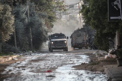 Israeli military vehicles in Jenin, West Bank (file photo)