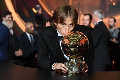 Modric with the Ballon d'Or