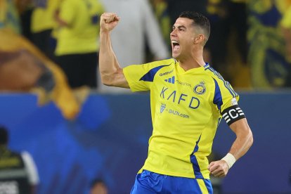 Cristiano Ronaldo celebra un gol anotado con el Al Nassr