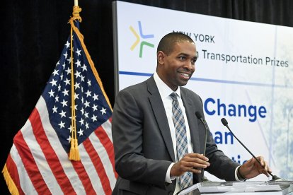 Delgado durante un evento en Nueva York/ Marc A. Hermann