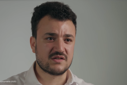 Captura de pantalla de una entrevista a Mahmoud Khalil