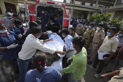 Remains of victims are brought to Civil Hospital