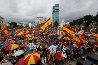 Protesta antigubernamental en Madrid, España