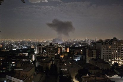 Un lugar atacado por Israel en la capital iraní, Teherán