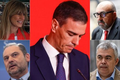 Los investigados por corrupción del entorno de Pedro Sánchez