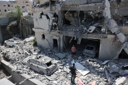 un edificio dañado en la ciudad de Tamra, en el norte de Israel
