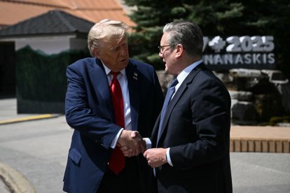 Trump y Starmer en el G7/ Brendan Smialowski