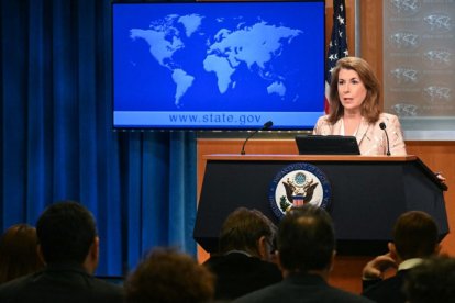 La portavoz del Departamento de Estado de EEUU, Tammy Bruce