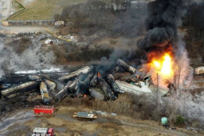 Tren de Norfolk Southern que se descarriló en East Palestine