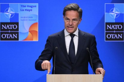El Secretario General de la OTAN Mark Rutte ofrece una conferencia de prensa