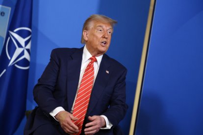 El presidente Donald Trump en la Cumbre de la OTAN, La Haya