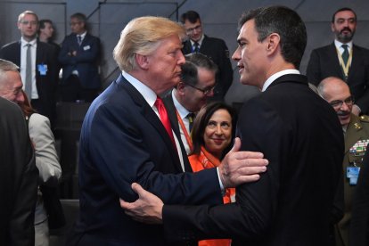 Trump, con el presidente del Gobierno de España, Pedro Sánchez, en 2018. Imagen de archivo
