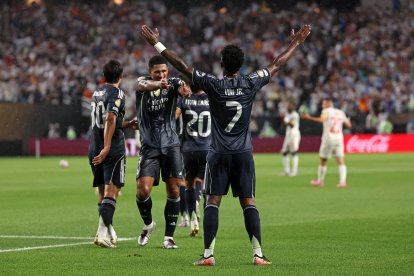 Vini Jr. celebra su gol ante el Salzburg