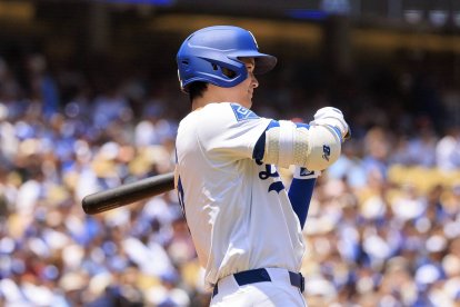 Shohei Ohtani, durante un partido con los Dodgers de Los Angeles