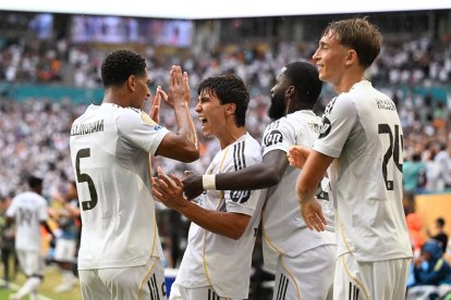 El Real Madrid celebra la victoria frente a la Juventus. Mundial de Clubes de la FIFA