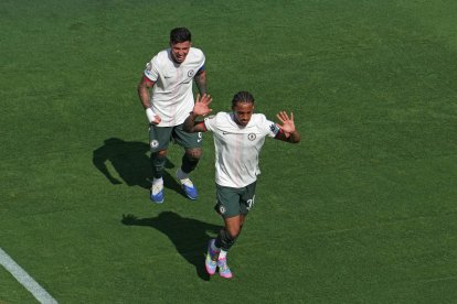 João Pedro tras anotar su doblete contra el 'Flu'