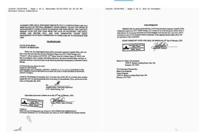 Lien claim