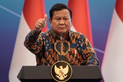 El presidente de Indonesia, Prabowo Subianto