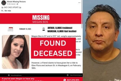 Publicación de Illinois Missing Persons y mugshot de Jose Luis Mendoza-Gonzalez.