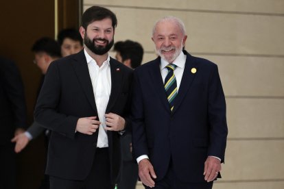 Gabriel Boric y el presidente Lula da Silva
