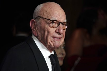 Rupert Murdoch arrives at the 11th Breakthrough Prize Ceremony on Saturday, April 5, 2025, in Los Angeles