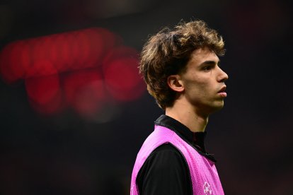 Joao Félix, antes de un partido de la UEFA Champions League