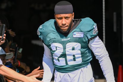 Saquon Barkley (Philadelphia Eagles), tras un entrenamiento