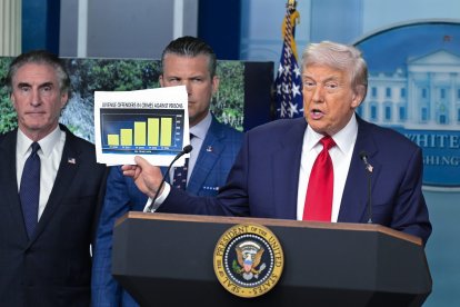 Comparecencia de prensa de Donald Trump en la Casa Blanca el 11 de agosto