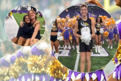 Dos hombres se incorporan al equipo de cheerleaders de los Minnesota Vikings