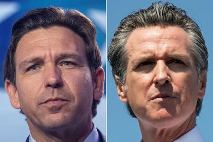 DeSantis y Newsom/ Andrew Caballero- Reynolds