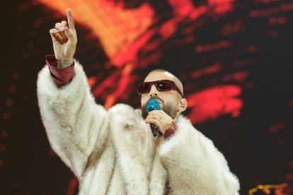 Maluma durante un concierto (Imagen de archivo)