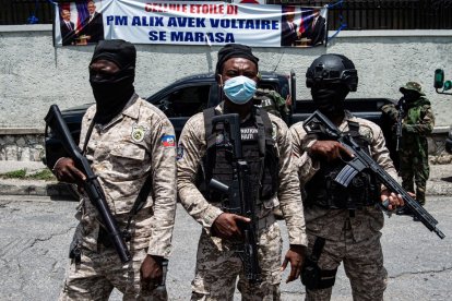 Agentes de policía haitianos en una imagen de archivo del 6 de agosto