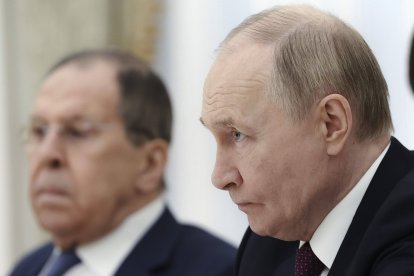 Russian President Vladimir Putin and Russian Foreign Minister Sergey Lavrov