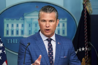 Pete Hegseth, during an appearance at the White House